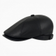 Hats Newsboy Men Leather Ivy Flat Cap Gatsby Driving Cabbie Hat Black