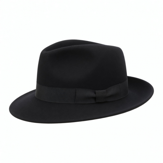 Black Men Wool Fedora Hat Cap Games Costumes Costume