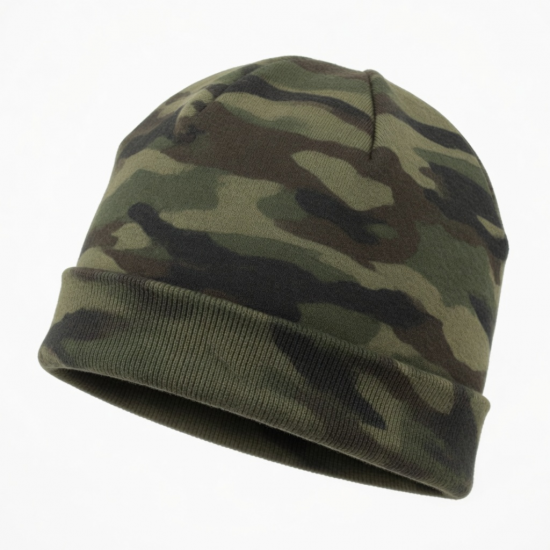 Beanie Camo Fleece Warm Winter Hat Cycling Hiking Running