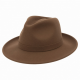 Style 100 Wool Felt Fedora Brown Hat Crushable