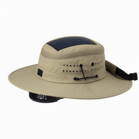 Fan Solar USB Hat Fishing Outdoor Sun New