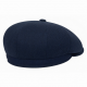 Flat Cap For Men Blend Wool Herringbone Tweed Style Hat Driving Plain Blue Navy 