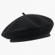 Beret 100 Wool Size Hat Black