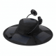 Fan Solar Hat Wide Brim 2 USB Rechargeable Fishing Hiking Black