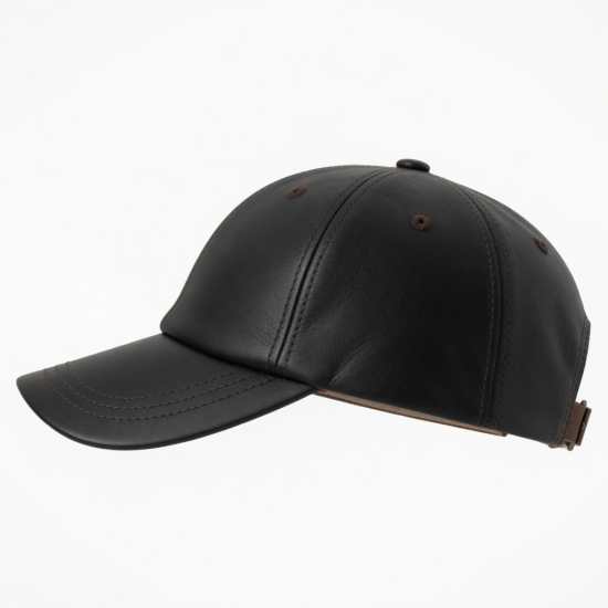 Baseball Cap Leather Adjustable Unisex For Men Women