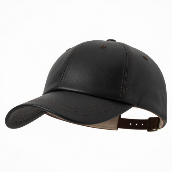 Baseball Cap Leather Adjustable Unisex For Men Women