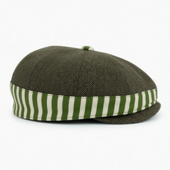 Hat Ivy Herringbone A Striped Wool Cap Gatsby Golf Driving Flat Cabbie Newsboy
