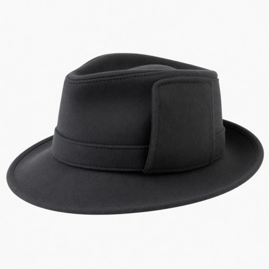 Hat Men Handmade 100 Wool Flap Hard Felt Classic