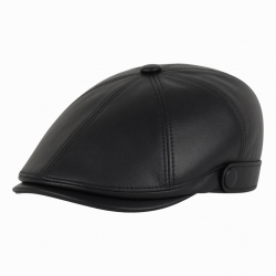 Flat Cap 100 Leather Cow For Men Gatsby Ivy Golf Cabbie Hat