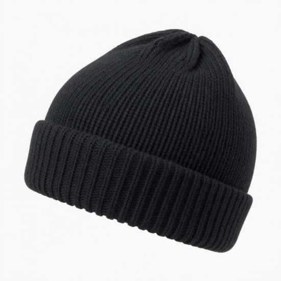 Hat Warm Winter Knit Beret Cuff Beanie Foldable Cap