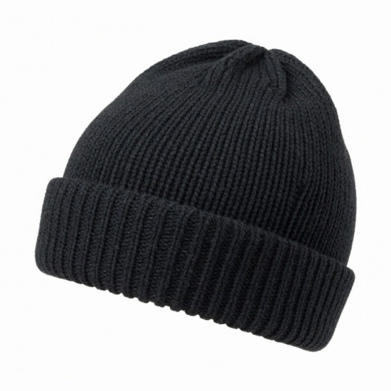 Hat Warm Winter Knit Beret Cuff Beanie Foldable Cap