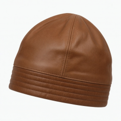 Warm Soft Leather Women Winter Hat Beanie Cap Proof Of Wind