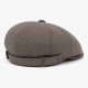 Hat Newsboy Flat Cap Driver Herringbone Tweed Wool Plain Kids Classic Golf