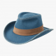 Classic Hat Denim Western Suede Vintage Rolled Brim Unisex