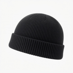Mini Beanie Short Bucket Hat Ribbed Docker Winter Warm Knit Skull Cap Cuff