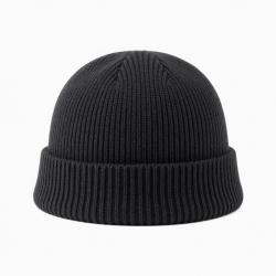 Mini Beanie Short Bucket Hat Ribbed Docker Winter Warm Knit Skull Cap Cuff