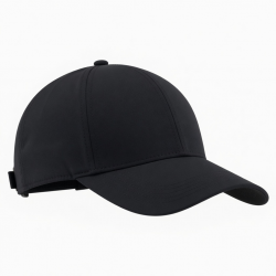 Golf Cap Performance Premium Black Embroidered Logo Adjustable