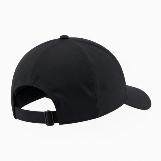 Golf Cap Performance Premium Black Embroidered Logo Adjustable