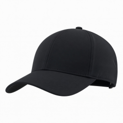 Golf Cap Performance Premium Black Embroidered Logo Adjustable